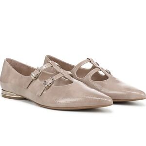 Naturalizer Women's Brigitte 8 Warm Taupe Flat Ballet Point Toe Casual Buckle